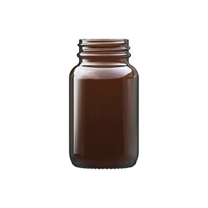 100ml Amber Powder Jar – UV-Protective Glass Jar for Cosmetics & Powders