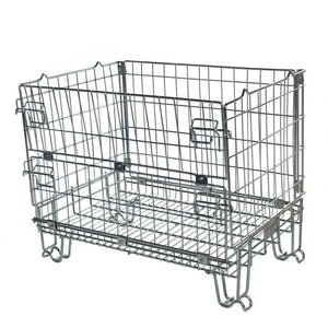 Used Half Euro Hypacage collapsible wire mesh pallet cage 800x600x670mm