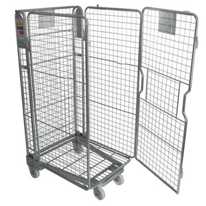 Gaiola Rolante Quadrilátera Recondicionada | Contêiner Rolante Galvanizado de Serviço Pesado | Capacidade de 500kg