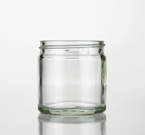 60ml Clear Glass Round Ointment Pot Empty Jar with 51mm Black Screw Cap - Pack of 72