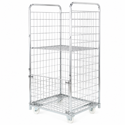 Container WMU 1700x800x600 with Shelf – Extra-Long Roll Cage for Oversized Goods
