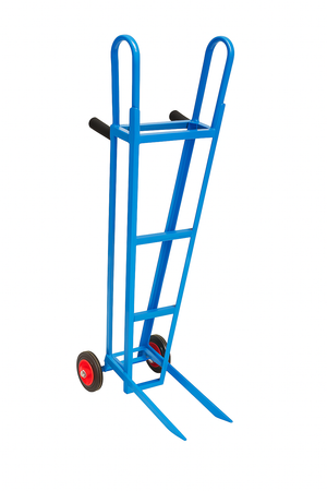 Carrinho de Transporte para Caixas de Leite com Garfo | Trolley de Transporte Resistente para Caixas de Leite | Capacidade para Caixas de 20 Pint