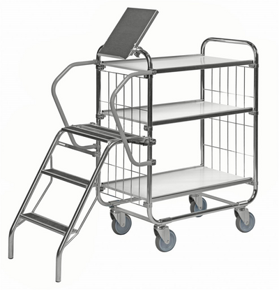 Series 8000 Shelving Trolley – Electrogalvanised – 250 kg Capacity (815 × 470 × 1120 mm)