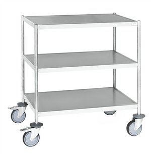 3 tier fully welded C3 stainless steel trolley measuring 650 x 440 x 900 mm