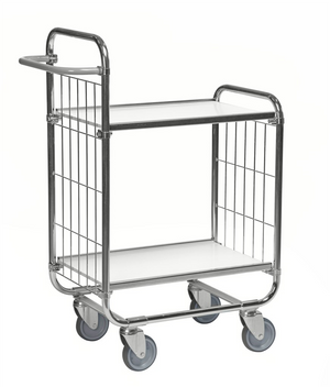 Series 8000 electrogalvanised shelving trolley with 250kg capacity and adjustable shelves