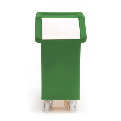 65 Litre Ingredients Trolley with Clear Flap Lid – Food Approved Mobile Storage Bin