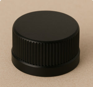 48R3 Black Polypropylene Wadless Caps – Durable, Liner-Free Closure