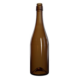 750ml Amber Belgian Beer Bottle – Premium UV Protective Glass (Approx. 650g)