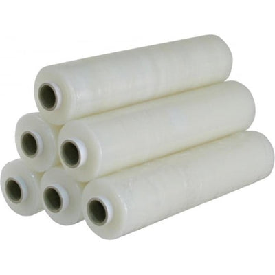 Clear Blown Stretch Wrap Film 400mm x 300m, 20 Micron, 38mm Core – Pack of 6