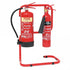Free-Standing Double Tubular Fire Extinguisher Stand – Holds 2 x 9kg Extinguishers, Chrome