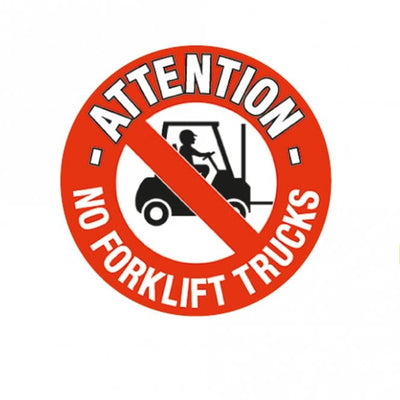 No Forklift Trucks Floor Marker Sign 430mm Diameter
