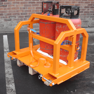 Fork Mounted Multi Cylinder Gas Empty Bottle Handler - 500kg Capacity