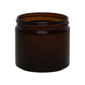 250ml amber gloss sprayed squat glass jar supplied on bulk wholesale pallets