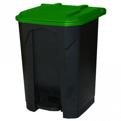 Plastic Pedal Bin with Coloured Lid – Hands-Free Recycling Waste Bin 30L, 50L & 80L