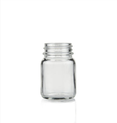 30ml White Flint Glass Powder Empty Jar, 33mm R3 Neck