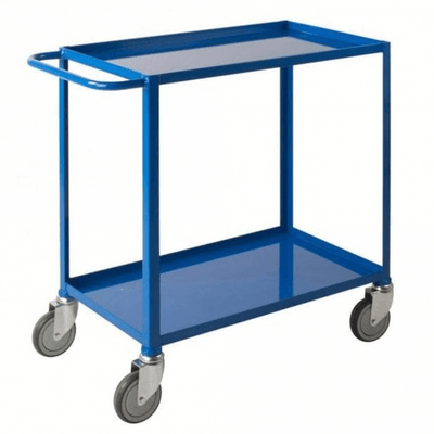 Steel 2 Shelf Tray Trolley – 150kg Capacity