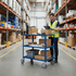 Steel 3 Shelf Tray Trolley – 150kg Capacity