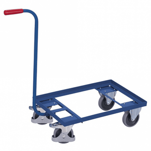 Steel Euro Container Dolly with Handle & Brake 600 x 400mm 250kg Capacity